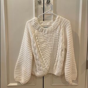 Jun&Ivy white cropped sweater